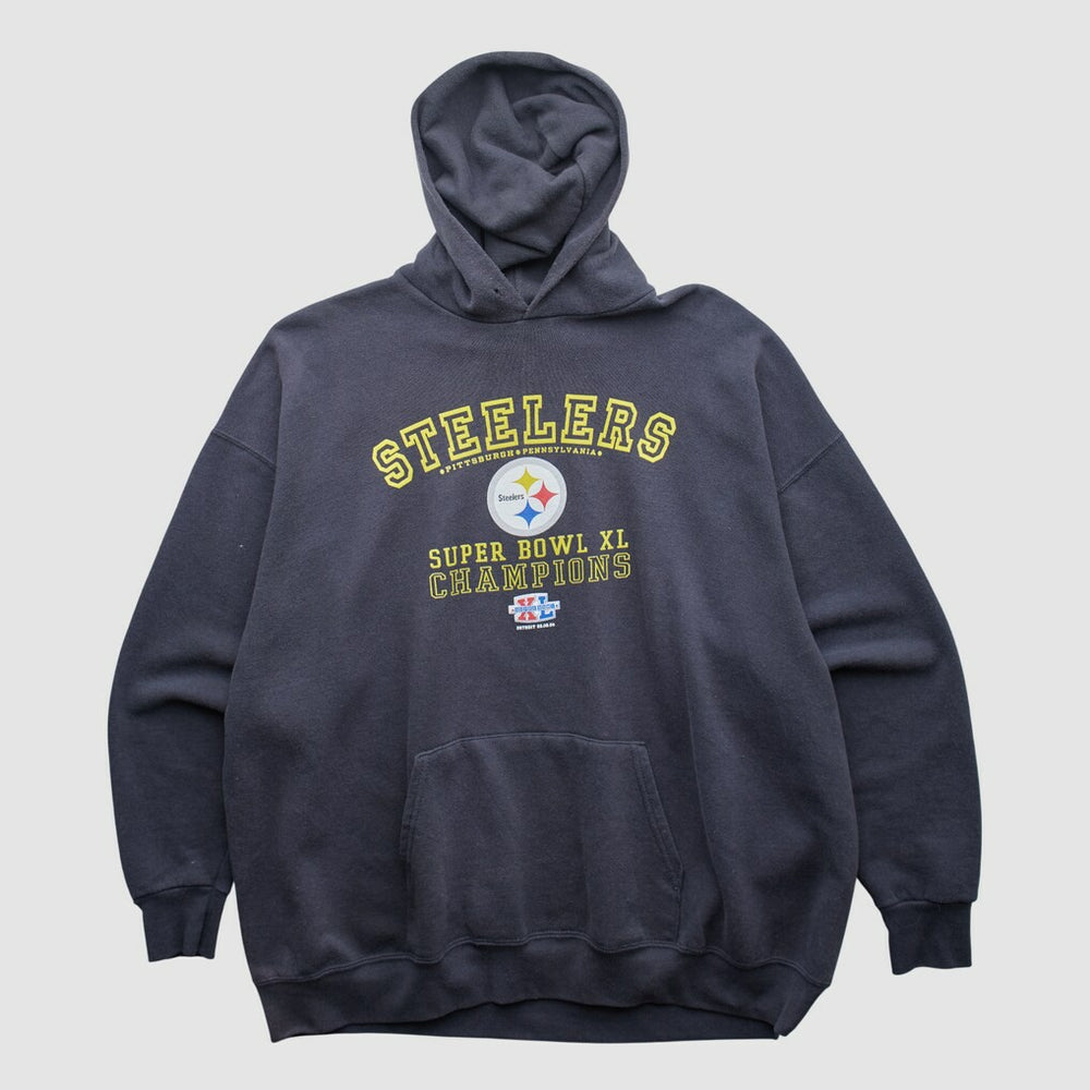 Pittsburgh Steelers 2006 Hooded Pullover Sweatshirt - Black Vintage - Fanatics