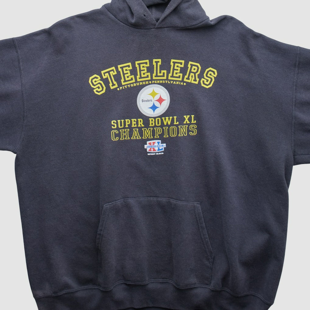 Pittsburgh Steelers 2006 Hooded Pullover Sweatshirt - Black Vintage - Fanatics