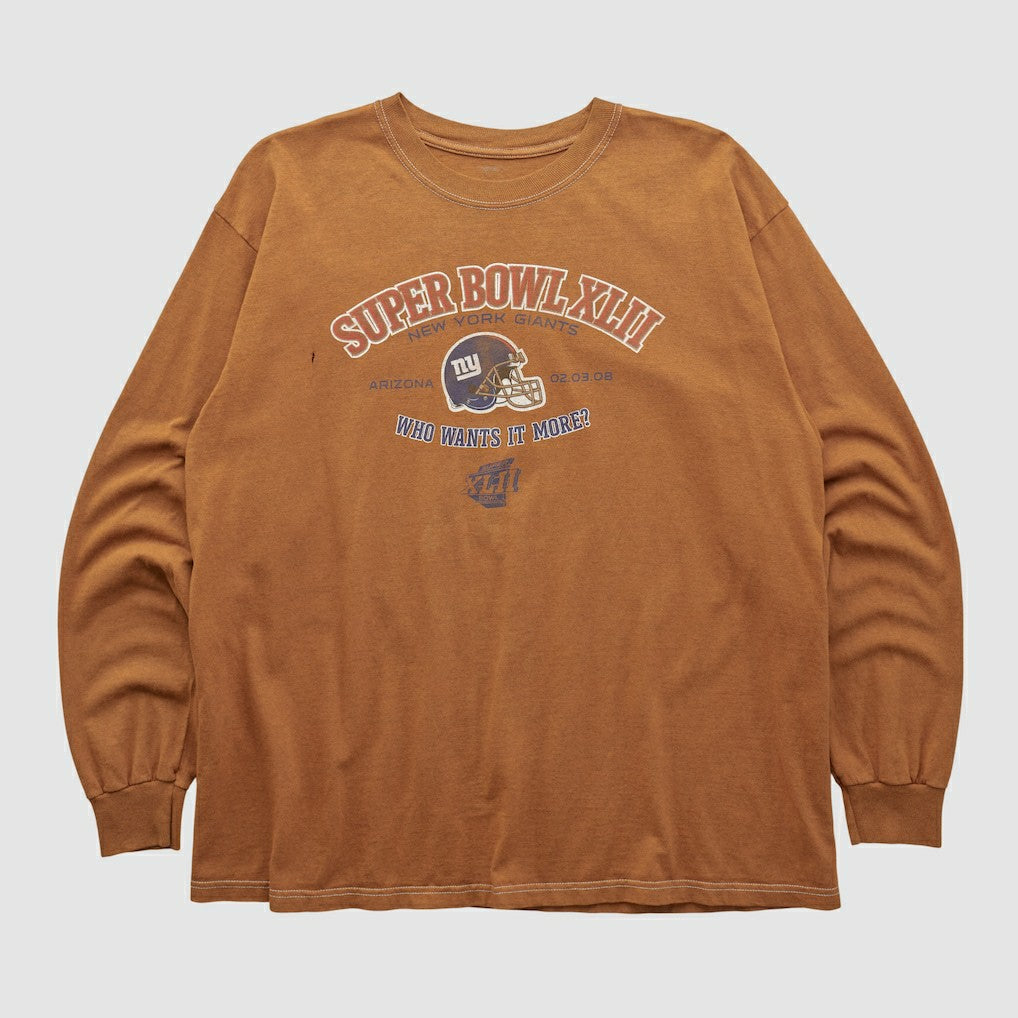 Super Bowl XLII 2008 Long Sleeve T-shirt - Clay Vintage - Fanatics