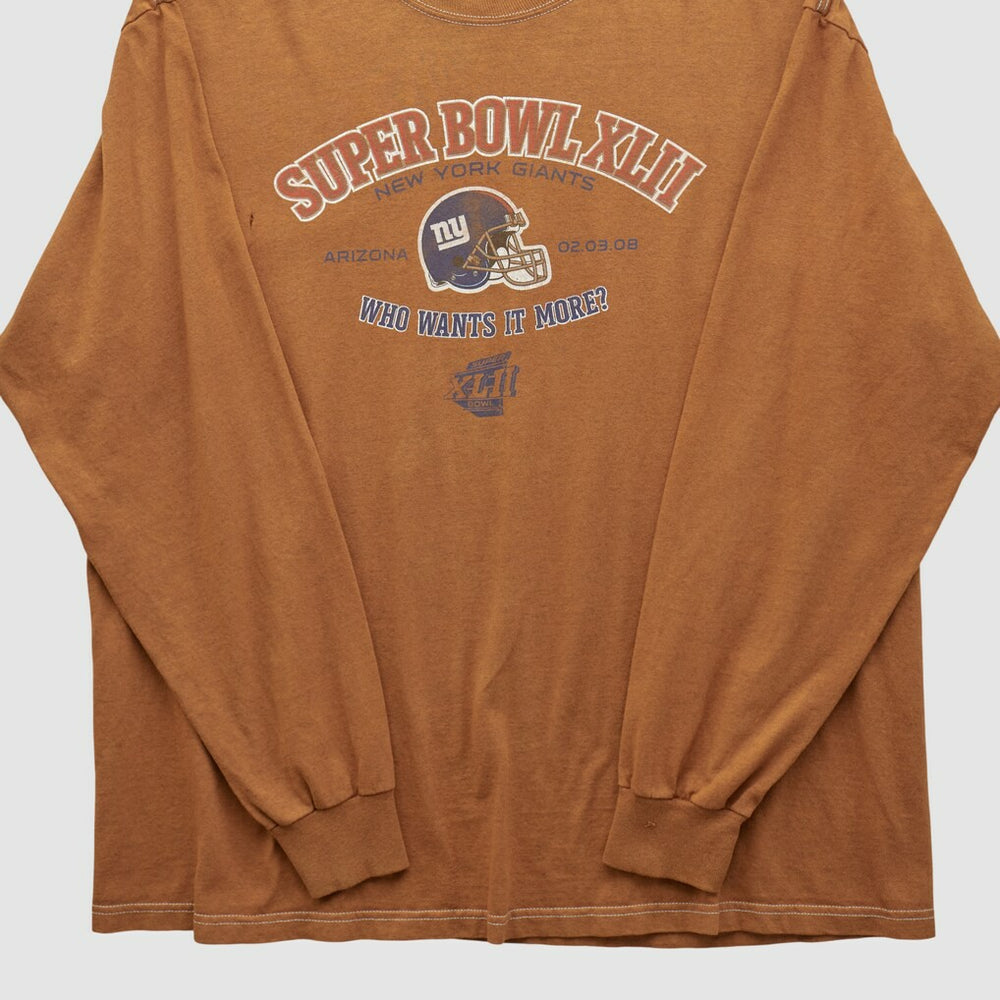 Super Bowl XLII 2008 Long Sleeve T-shirt - Clay Vintage - Fanatics