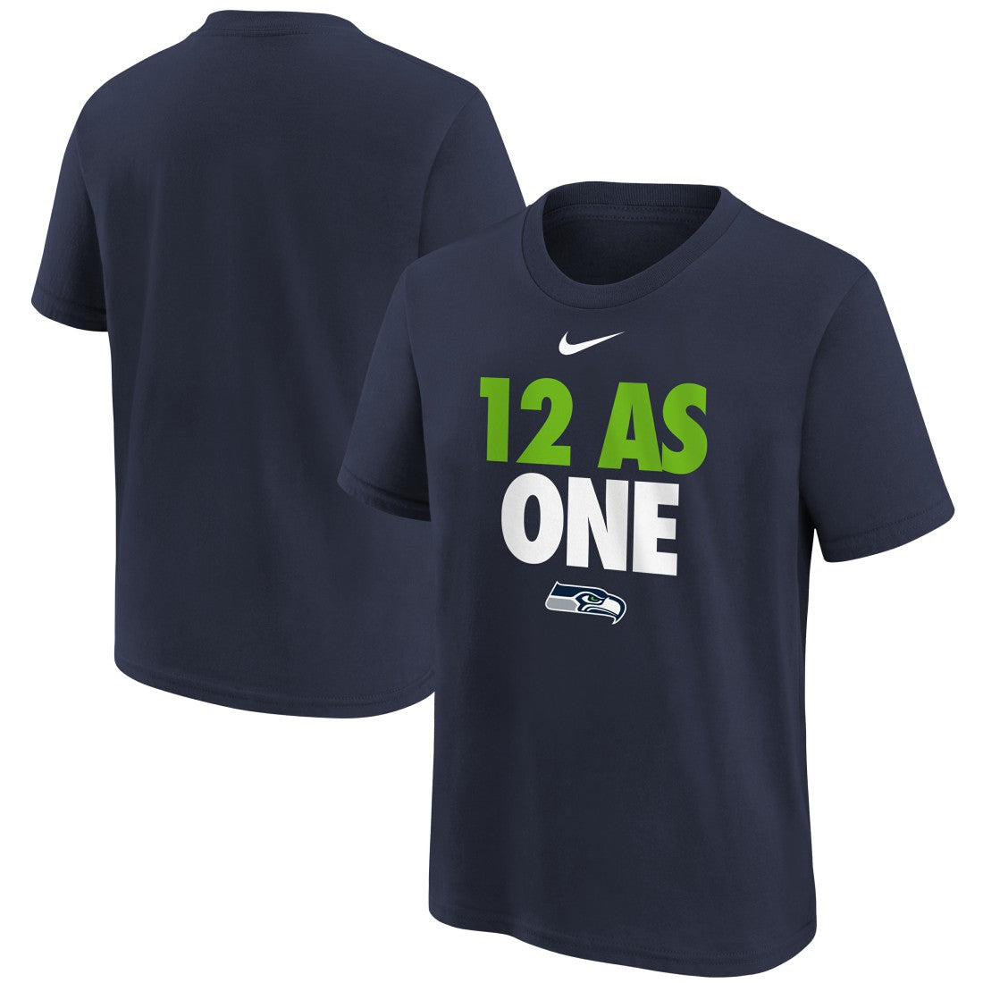 Seattle Seahawks Youth 12 As One T-Shirt - College Navy - Nike