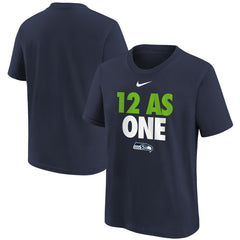 Seattle Seahawks Youth 12 As One T-Shirt - College Navy - Nike