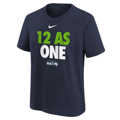 Seattle Seahawks Youth 12 As One T-Shirt - College Navy - Nike