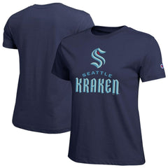 Seattle Kraken Champion Women's Wordmark Lockup T-Shirt - Navy | NHL near me