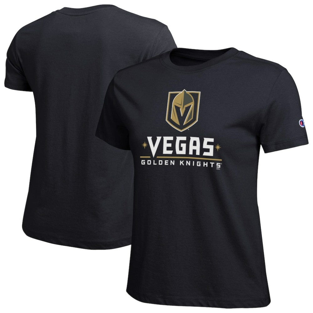 Vegas Golden Knights Champion Women's Wordmark Lockup T-Shirt - Black | NHL discount