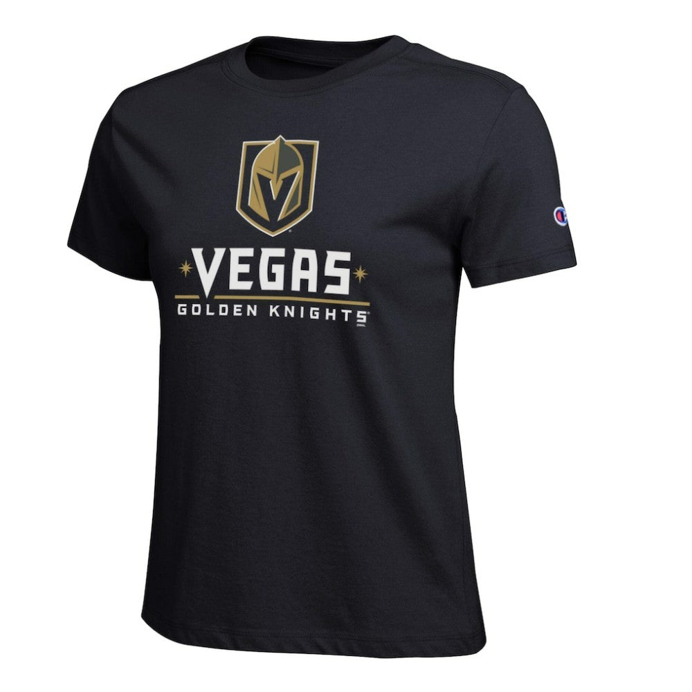Vegas Golden Knights Champion Women's Wordmark Lockup T-Shirt - Black | NHL discount