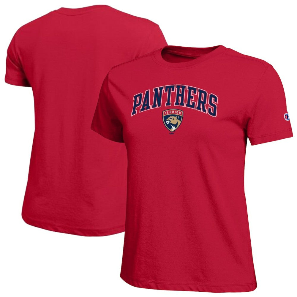Florida Panthers Champion Women's Arch Mascot Logo T-Shirt - Red | NHL sale