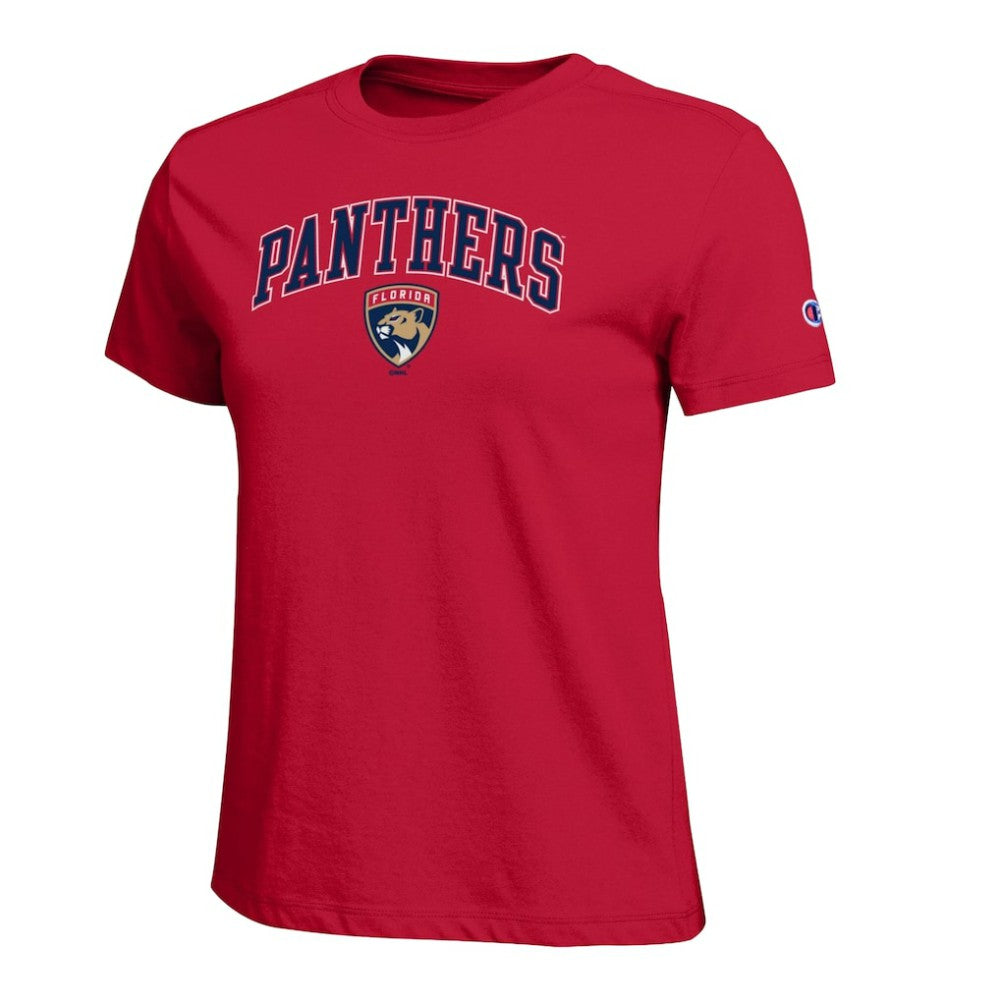 Florida Panthers Champion Women's Arch Mascot Logo T-Shirt - Red | NHL sale
