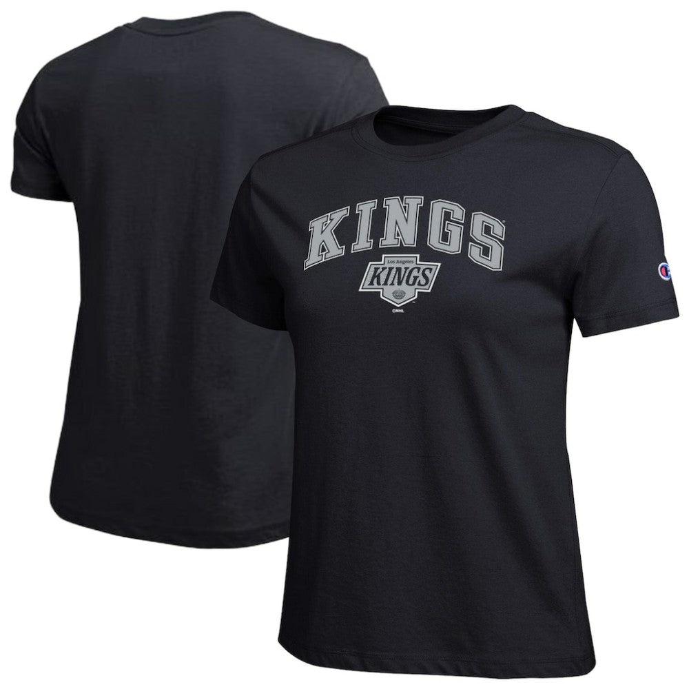 Los Angeles Kings Champion Women's Arch Mascot Logo T-Shirt - Black | NHL online