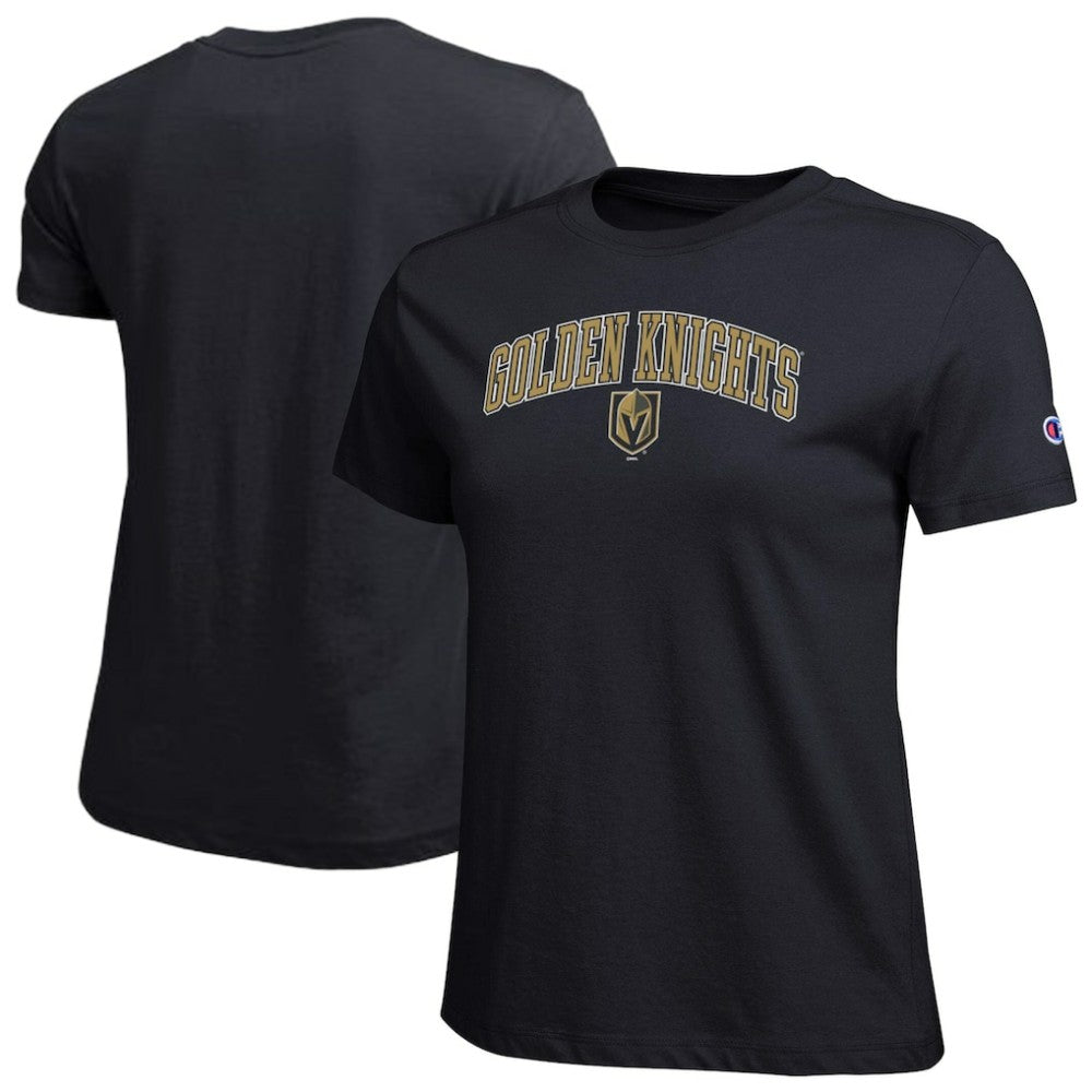 Vegas Golden Knights Champion Women's Arch Mascot Logo T-Shirt - Black | NHL sale