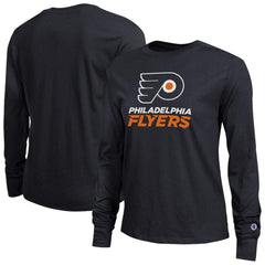 Philadelphia Flyers Champion Women's Wordmark Lockup Long Sleeve T-Shirt - Black | NHL discount