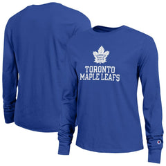 Toronto Maple Leafs Champion Women's Wordmark Lockup Long Sleeve T-Shirt - Royal | NHL online