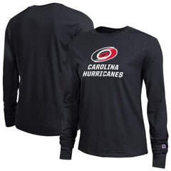 Carolina Hurricanes Champion Women's Wordmark Lockup Long Sleeve T-Shirt - Black | NHL sale