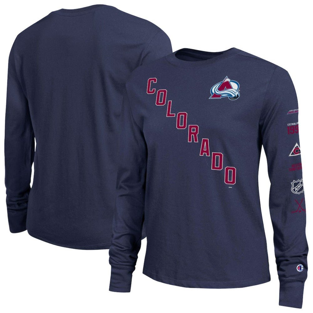 Colorado Avalanche Champion Women's 2-Hit Long Sleeve T-Shirt - Navy | NHL discount