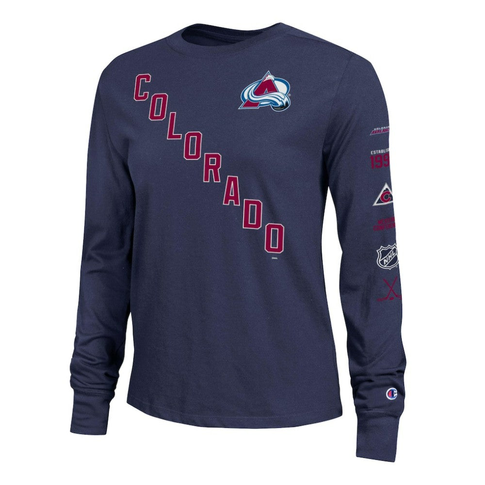 Colorado Avalanche Champion Women's 2-Hit Long Sleeve T-Shirt - Navy | NHL discount