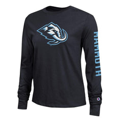 Utah Mammoth Champion Women's 2-Hit Long Sleeve T-Shirt - Black | NHL Clearance