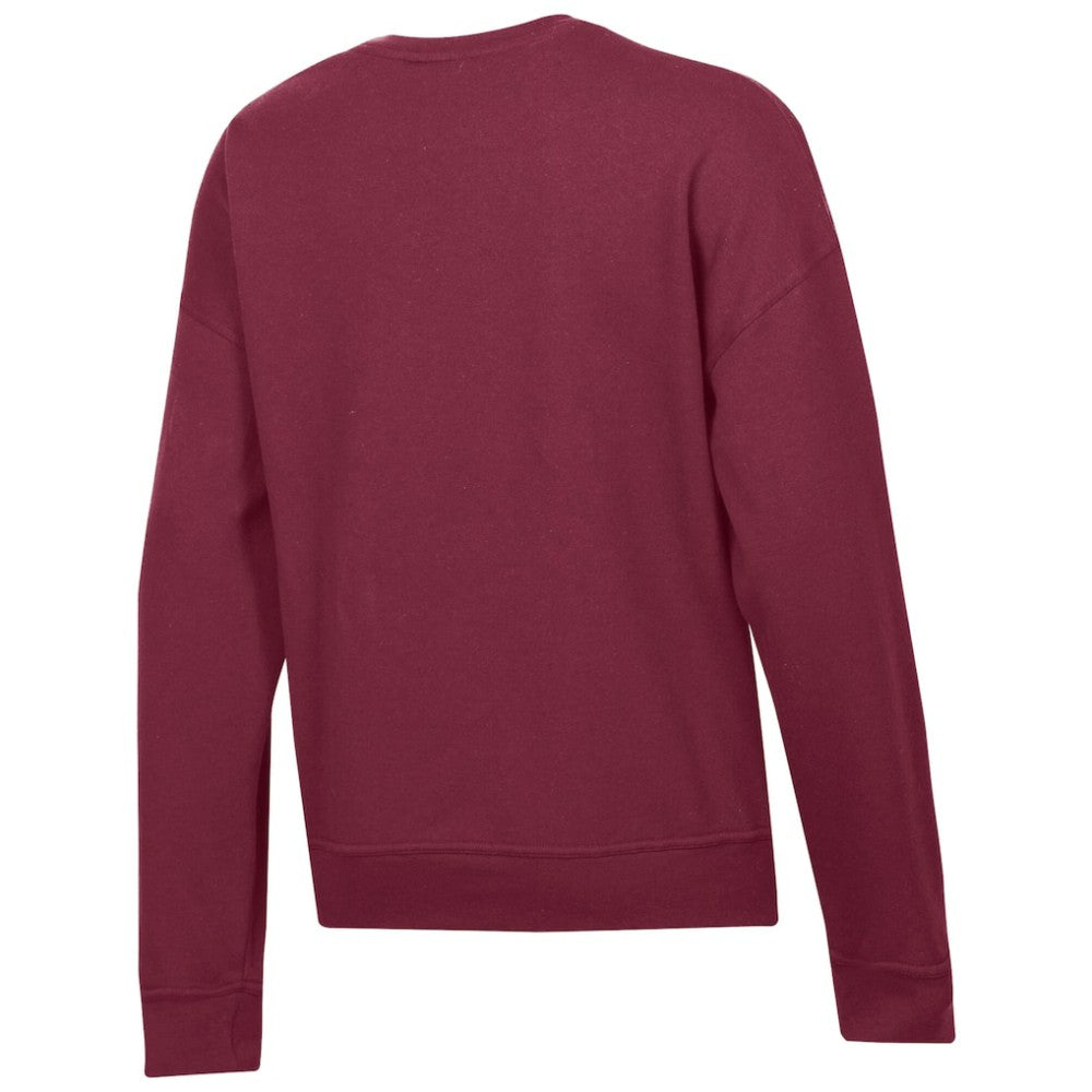 Colorado Avalanche Champion Women's Wordmark Lockup Powerblend Sweatshirt - Burgundy | NHL Clearance