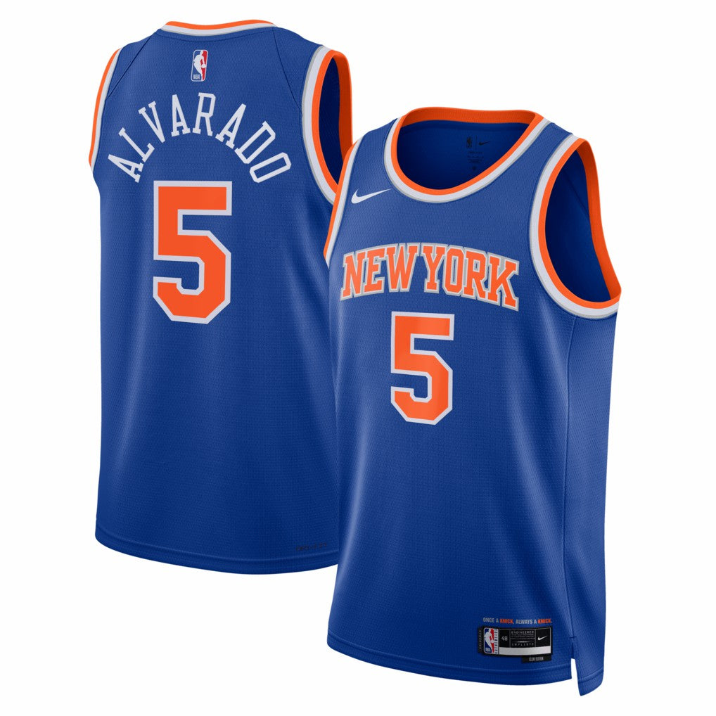 Nike José Alvarado New York Knicks Unisex Swingman Jersey Icon Edition Blue