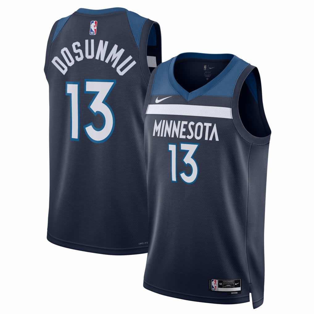 Nike Ayo Dosunmu Minnesota Timberwolves Unisex Swingman Jersey Icon Edition Navy