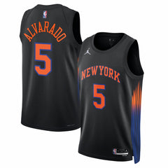 José Alvarado New York Knicks Jordan Brand Unisex Swingman Jersey Statement Edition Black