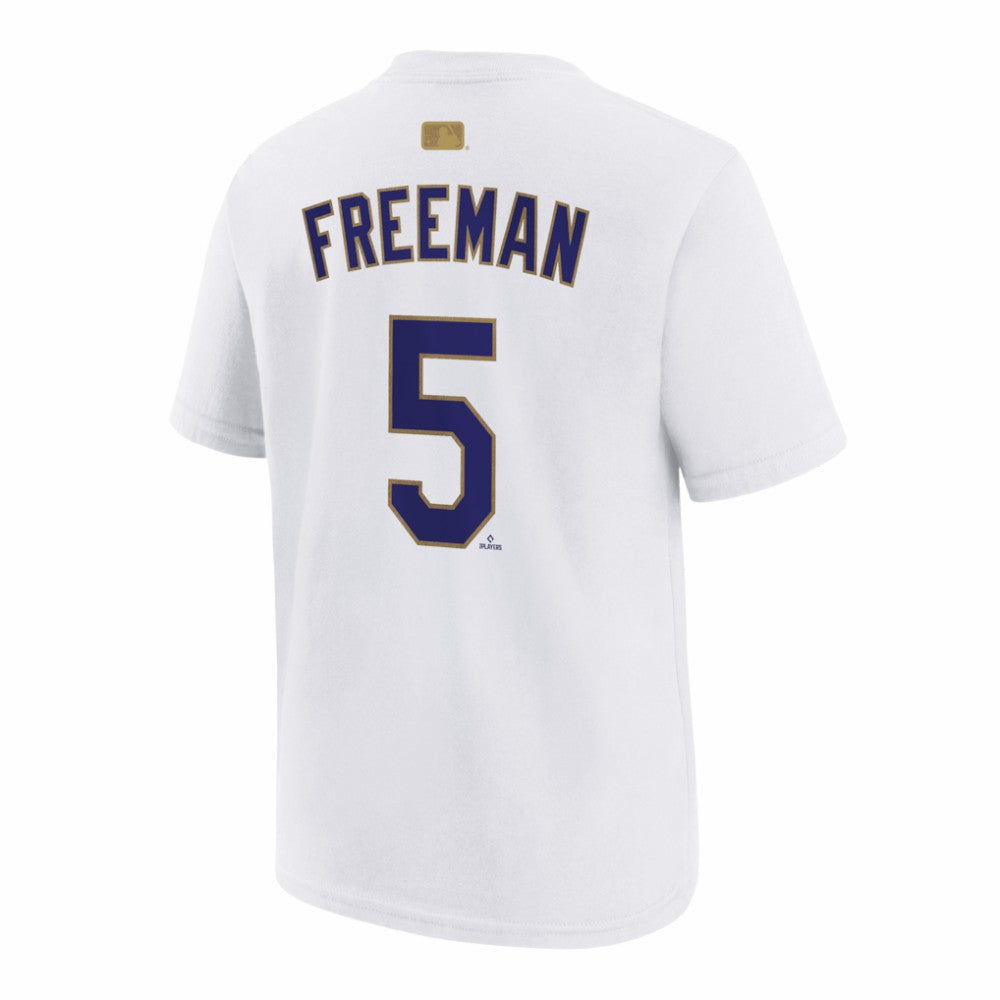 Freddie Freeman Los Angeles Dodgers Nike Youth 2026 Gold Collection Name & Number T-Shirt for sale