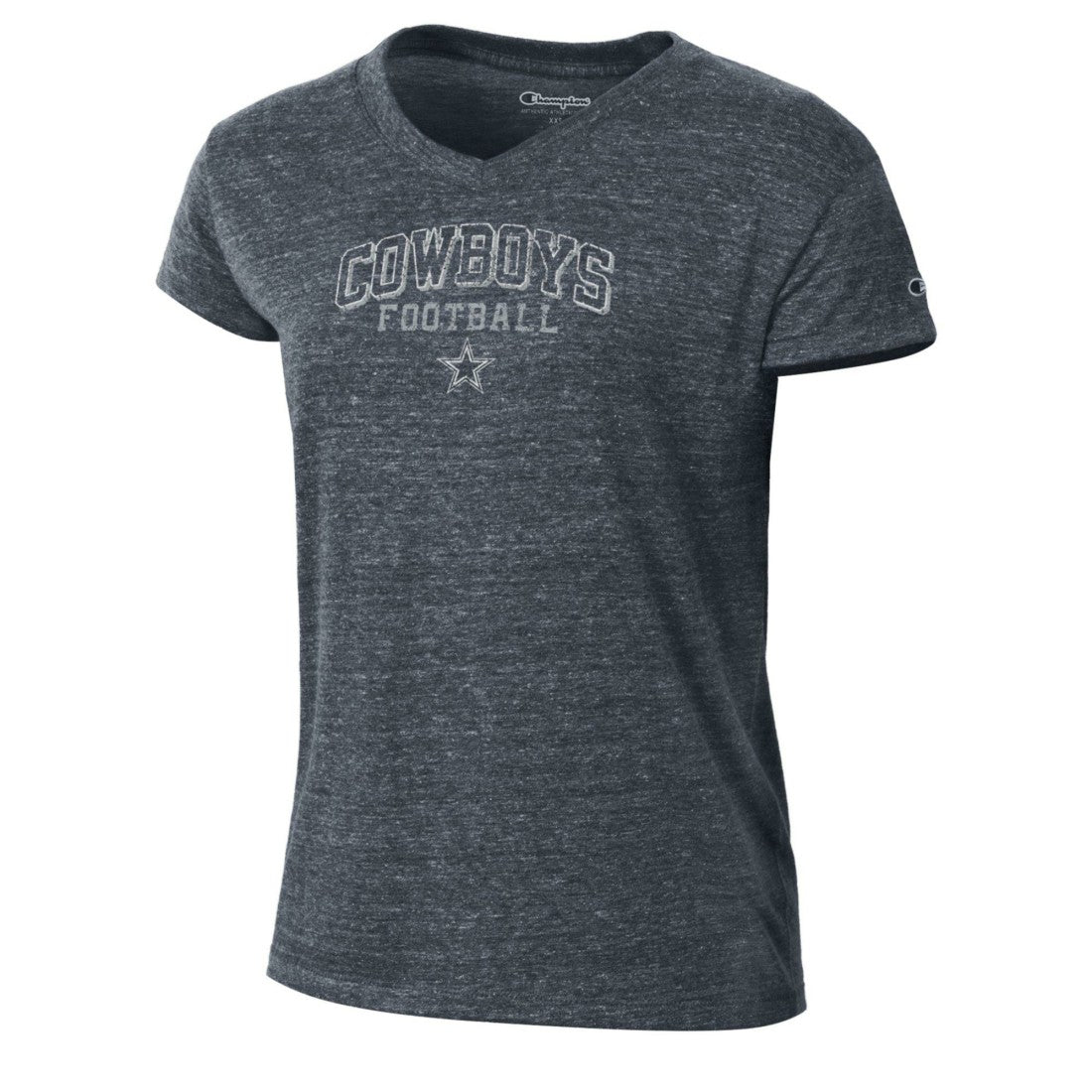 Dallas Cowboys Champion Women's Triumph Tri-Blend V-Neck T-Shirt - Navy - NFL
