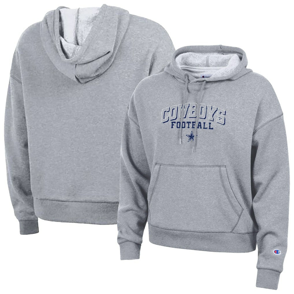 Dallas Cowboys Champion Women's Triumph Tri-Blend Hoodie - Heather Gray - NFL