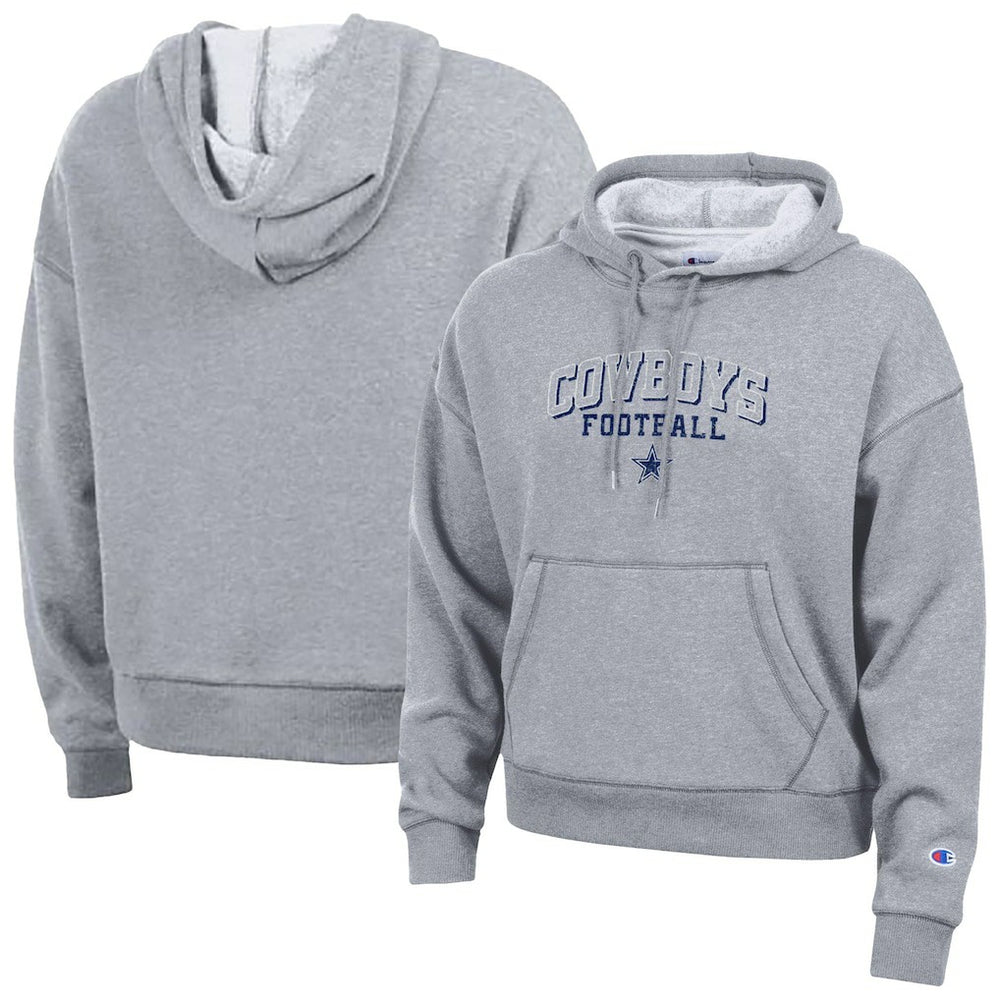 Dallas Cowboys Champion Women's Triumph Tri-Blend Hoodie - Heather Gray - NFL