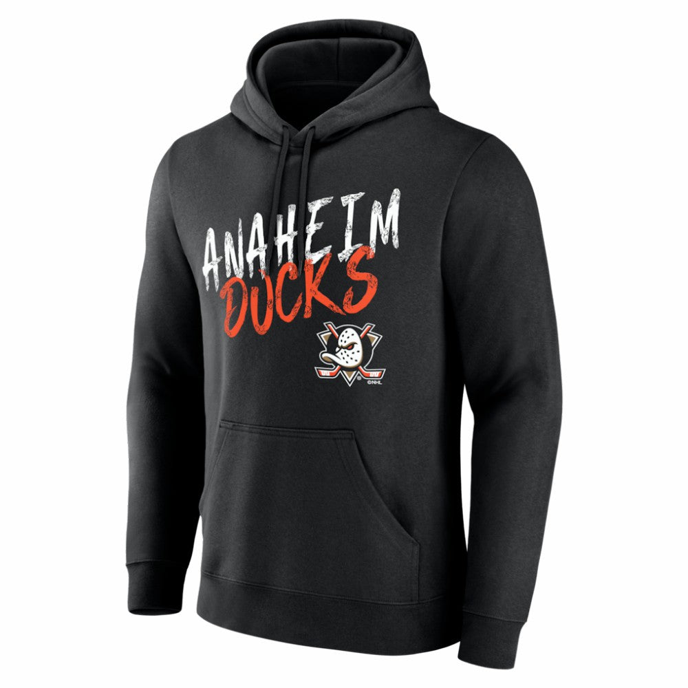 Anaheim Ducks Hustle Personalized Name & Number Hoodie - Black | NHL Clearance