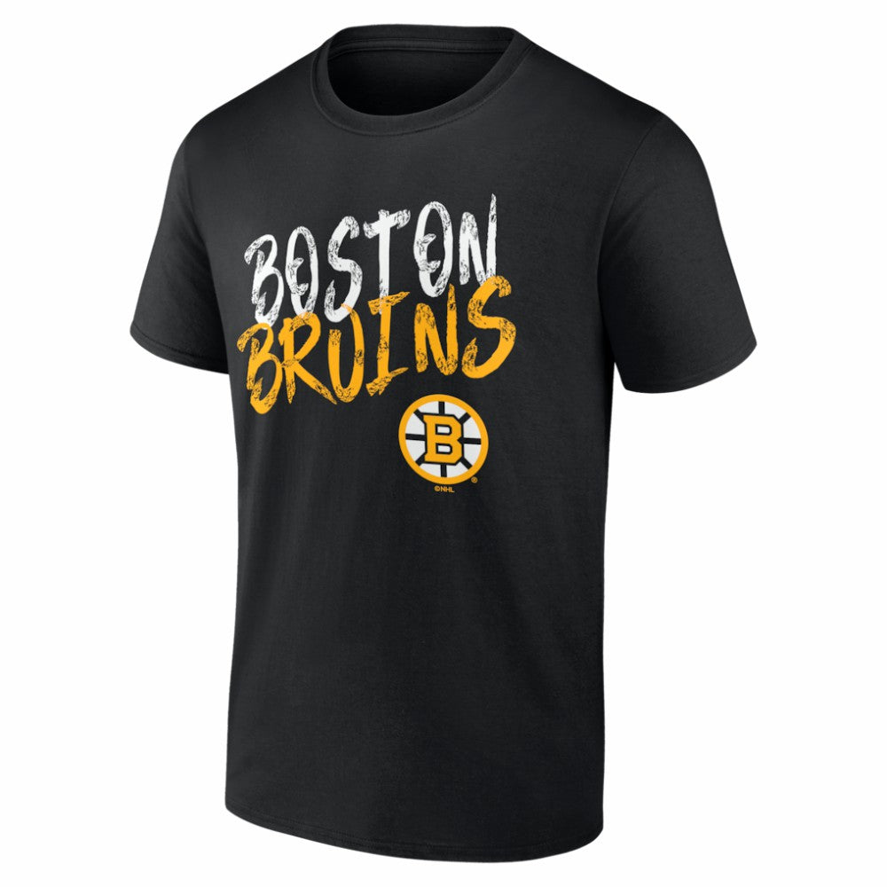 Boston Bruins Hustle Personalized Name & Number T-Shirt - Black | NHL online