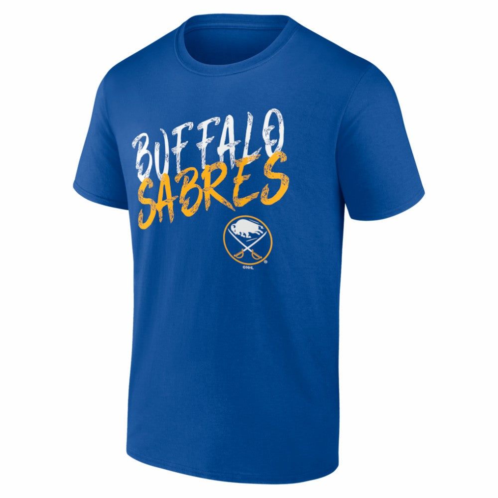 Buffalo Sabres Hustle Personalized Name & Number T-Shirt - Royal | NHL near me