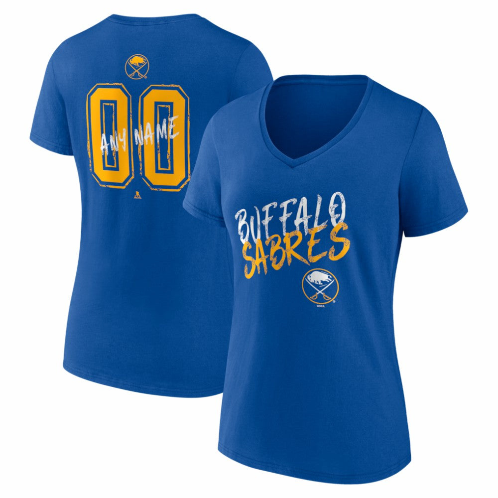 Buffalo Sabres Women's Hustle Personalized Name & Number V-Neck T-Shirt - Royal | NHL discount