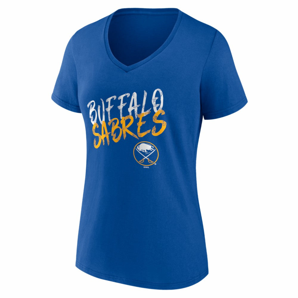 Buffalo Sabres Women's Hustle Personalized Name & Number V-Neck T-Shirt - Royal | NHL discount