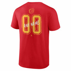 Calgary Flames Big & Tall Hustle Personalized Name & Number T-Shirt - Red | NHL Lifestyle