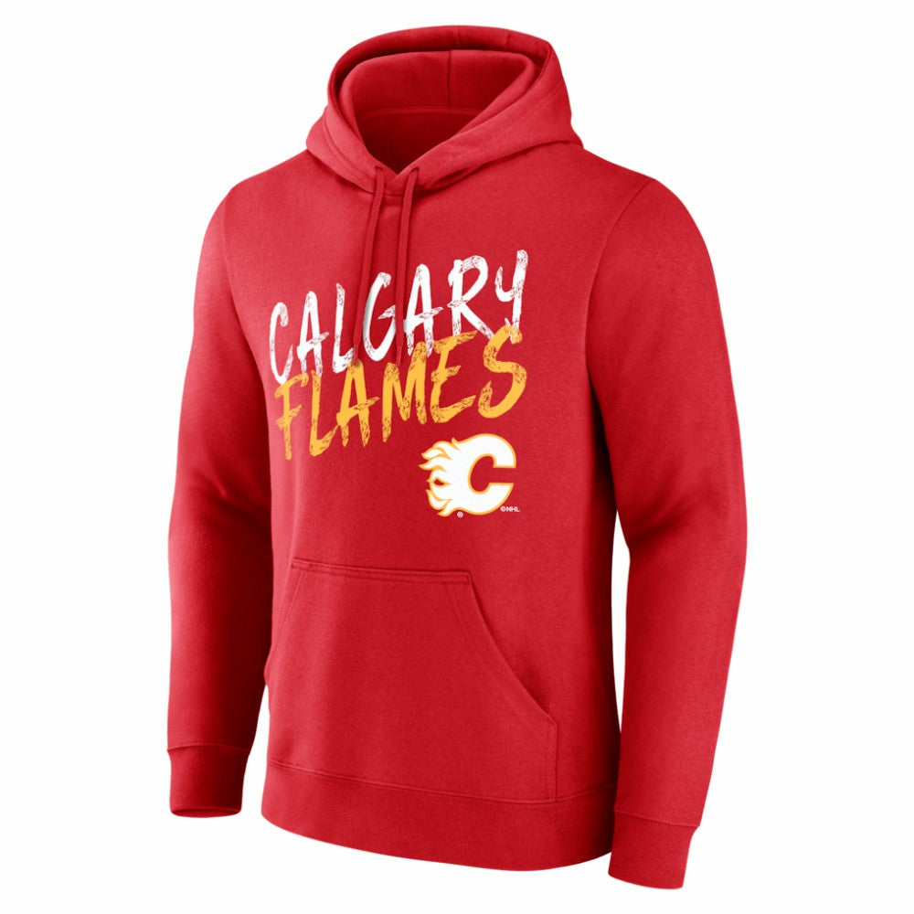 Calgary Flames Hustle Personalized Name & Number Hoodie - Red | NHL on sale