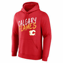 Calgary Flames Hustle Personalized Name & Number Hoodie - Red | NHL on sale
