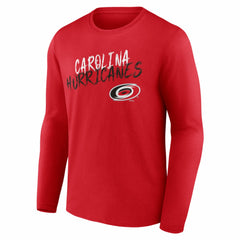 Carolina Hurricanes Hustle Personalized Name & Number Long Sleeve T-Shirt - Red | NHL discount