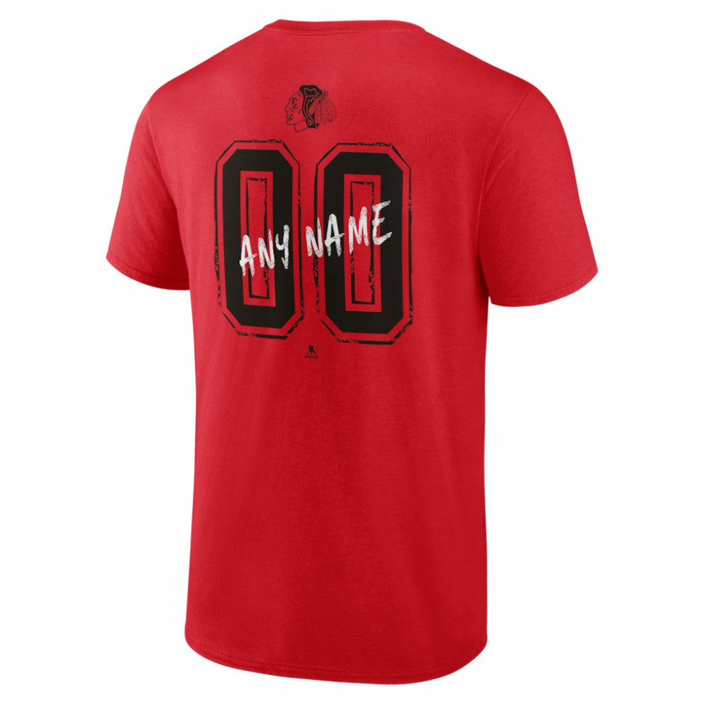 Chicago Blackhawks Big & Tall Hustle Personalized Name & Number T-Shirt - Red | NHL discount