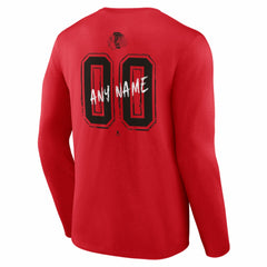 Chicago Blackhawks Hustle Personalized Name & Number Long Sleeve T-Shirt - Red | NHL sale