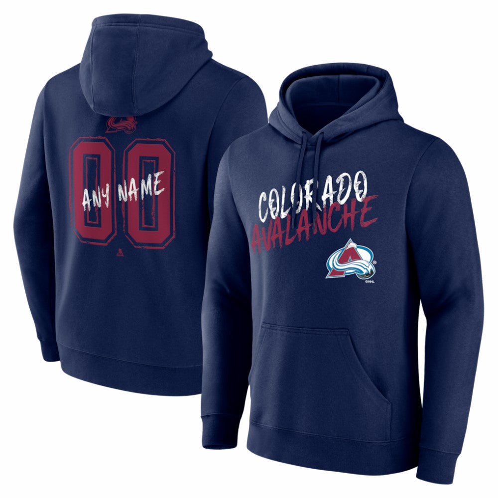 Colorado Avalanche Hustle Personalized Name & Number Hoodie - Navy | NHL near me