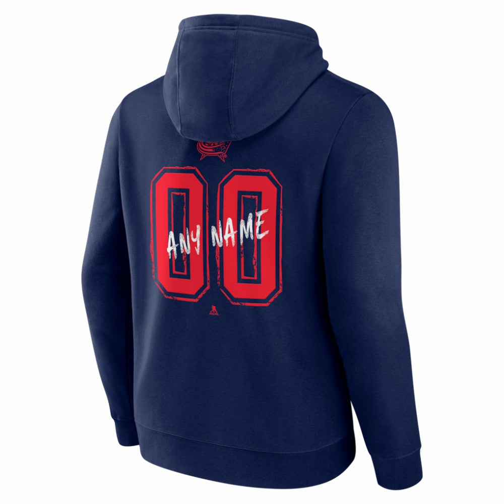 Columbus Blue Jackets Hustle Personalized Name & Number Hoodie - Navy | NHL on sale