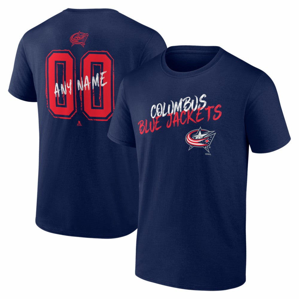 Columbus Blue Jackets Hustle Personalized Name & Number T-Shirt - Navy | NHL near me
