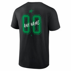 Dallas Stars Hustle Personalized Name & Number T-Shirt - Black | NHL discount