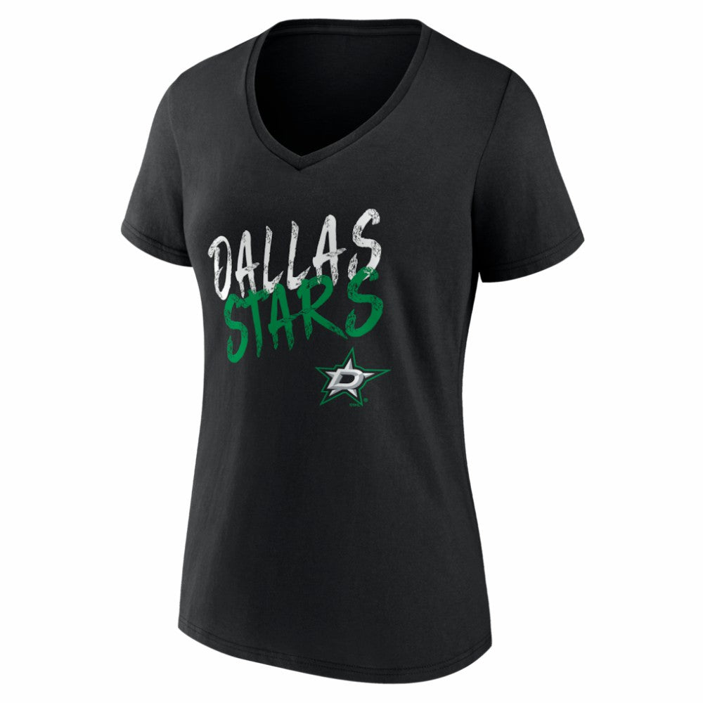 Dallas Stars Women's Hustle Personalized Name & Number V-Neck T-Shirt - Black | NHL on sale