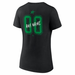 Dallas Stars Women's Hustle Personalized Name & Number V-Neck T-Shirt - Black | NHL on sale