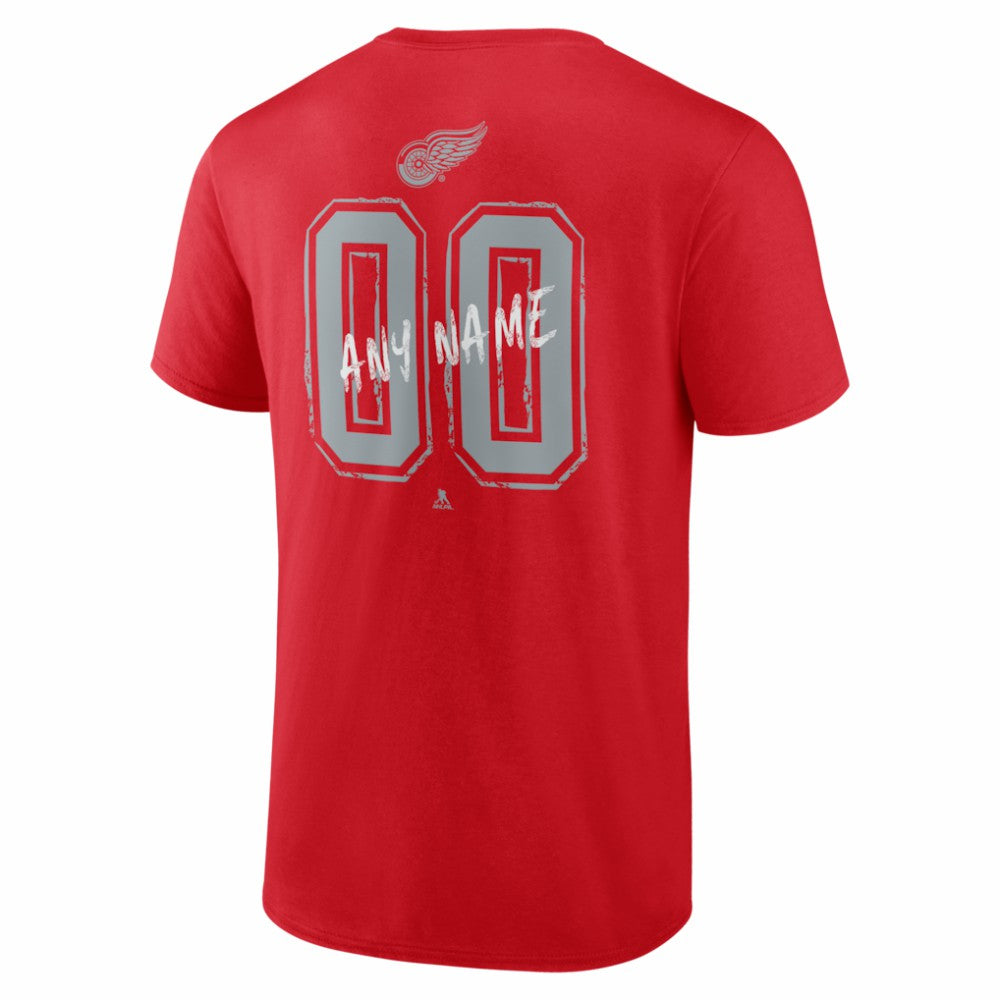 Detroit Red Wings Big & Tall Hustle Personalized Name & Number T-Shirt - Red | NHL online