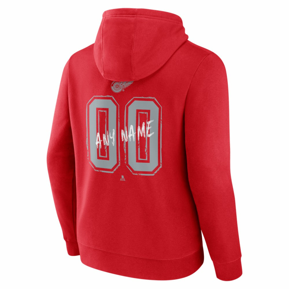 Detroit Red Wings Hustle Personalized Name & Number Hoodie - Red | NHL sale