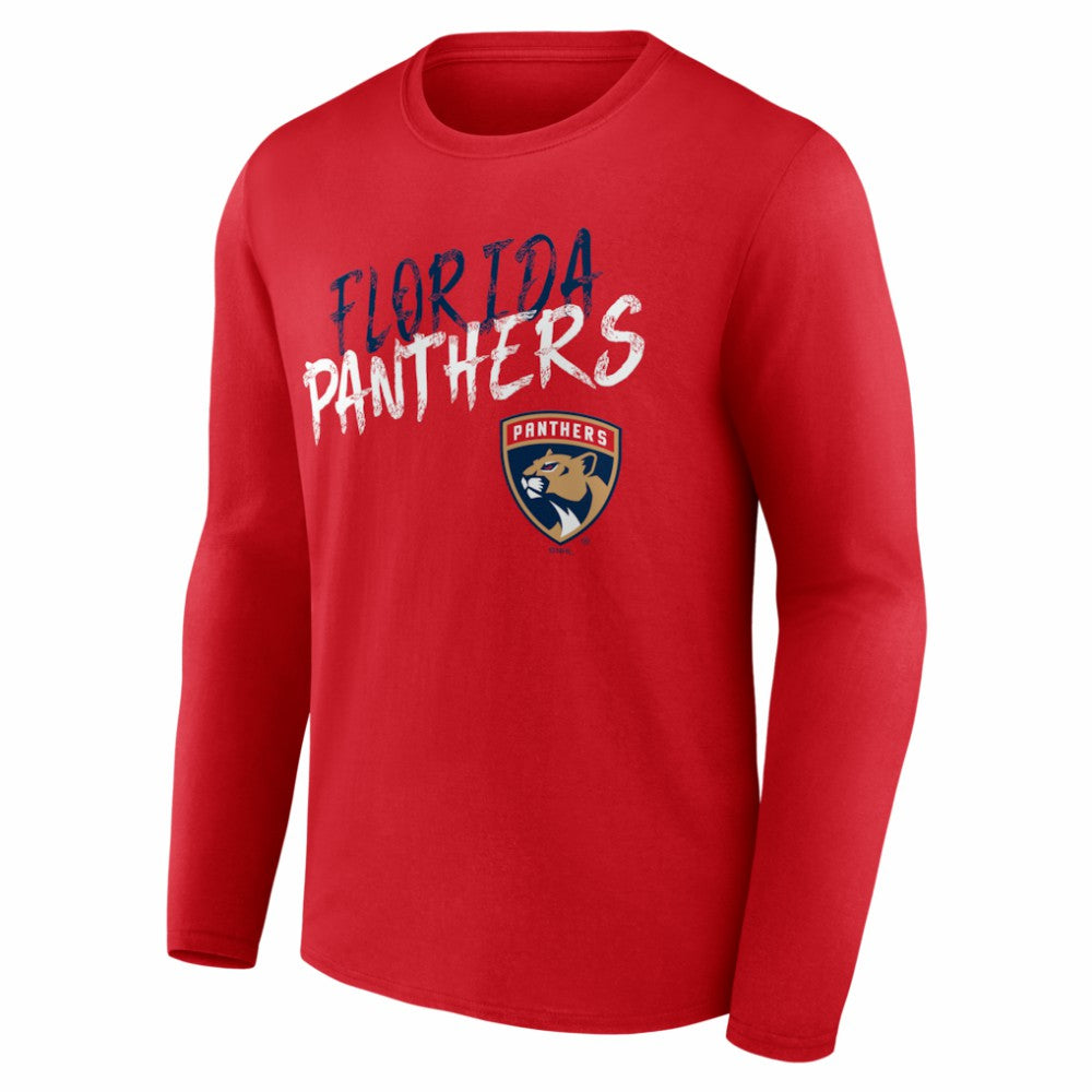 Florida Panthers Hustle Personalized Name & Number Long Sleeve T-Shirt - Red | NHL online