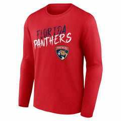 Florida Panthers Hustle Personalized Name & Number Long Sleeve T-Shirt - Red | NHL online
