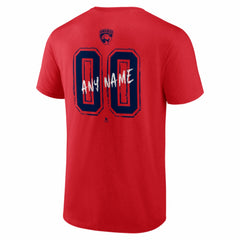 Florida Panthers Hustle Personalized Name & Number T-Shirt - Red | NHL sale